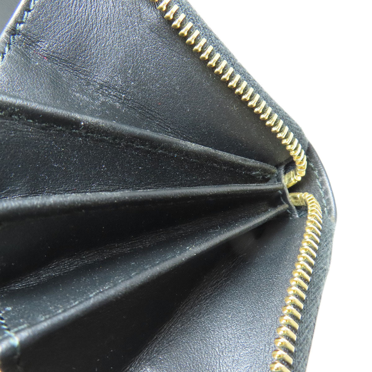 GUCCI Long Wallet Purse 453393 leather black Jumbo GG Women Used