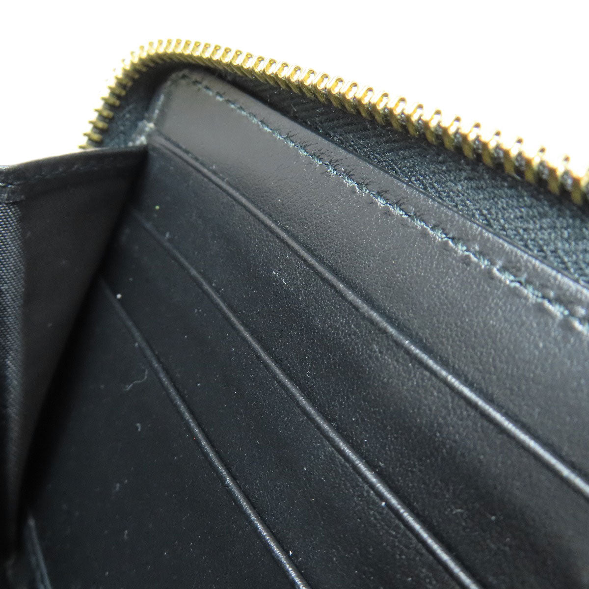 GUCCI Long Wallet Purse 453393 leather black Jumbo GG Women Used