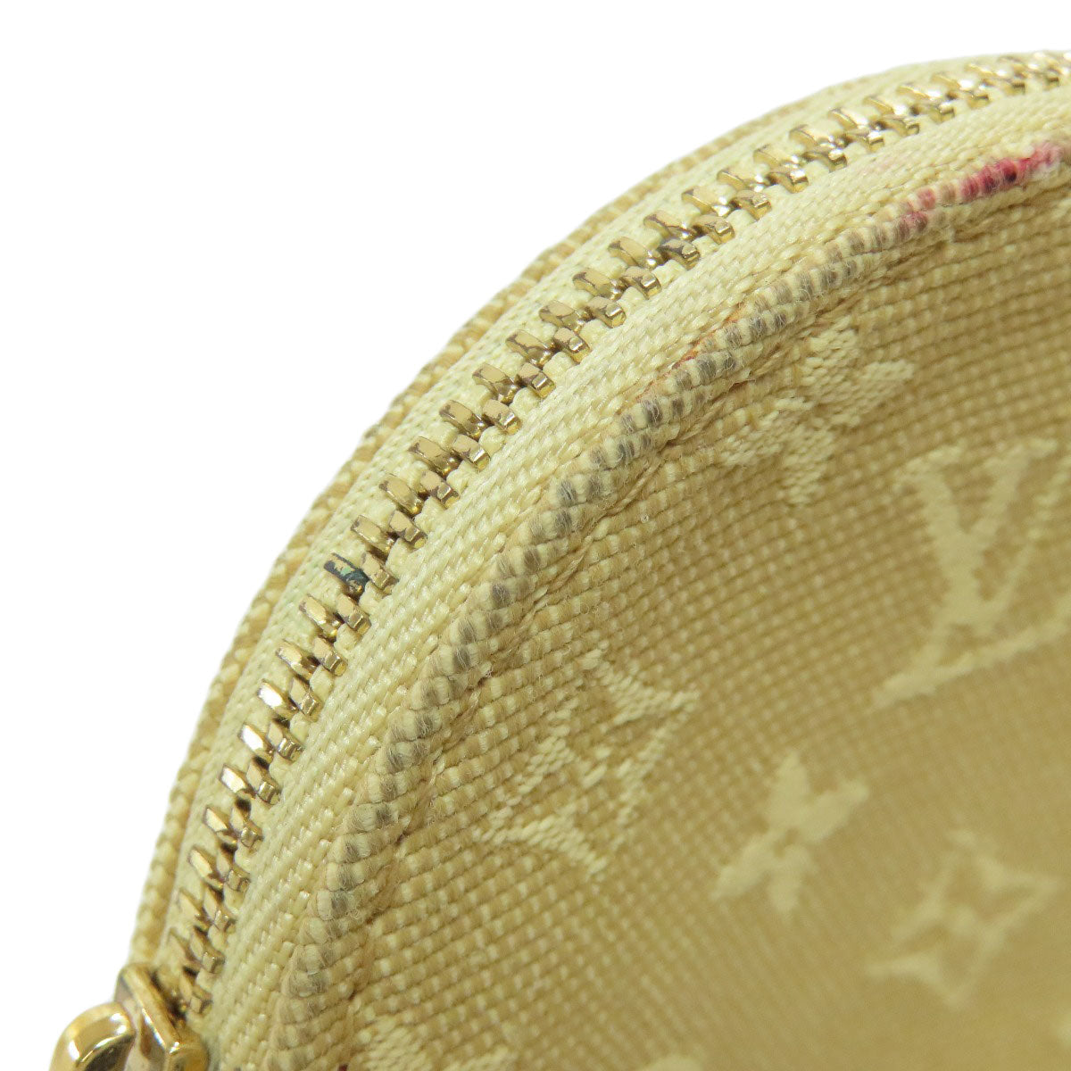 LOUIS VUITTON Coin case M92452 Monogram mini run beige Portonet Ron Women Used