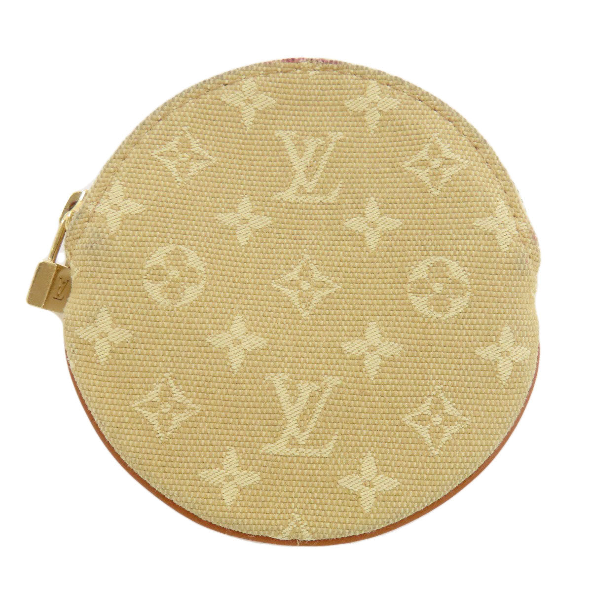 LOUIS VUITTON Coin case M92452 Monogram mini run beige Portonet Ron Women Used