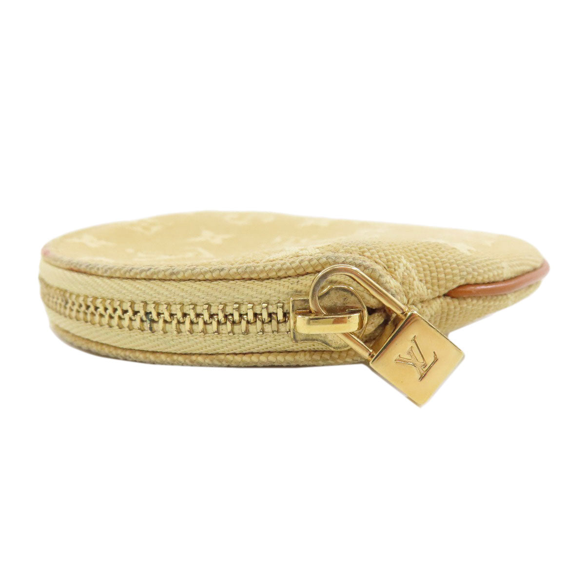 LOUIS VUITTON Coin case M92452 Monogram mini run beige Portonet Ron Women Used