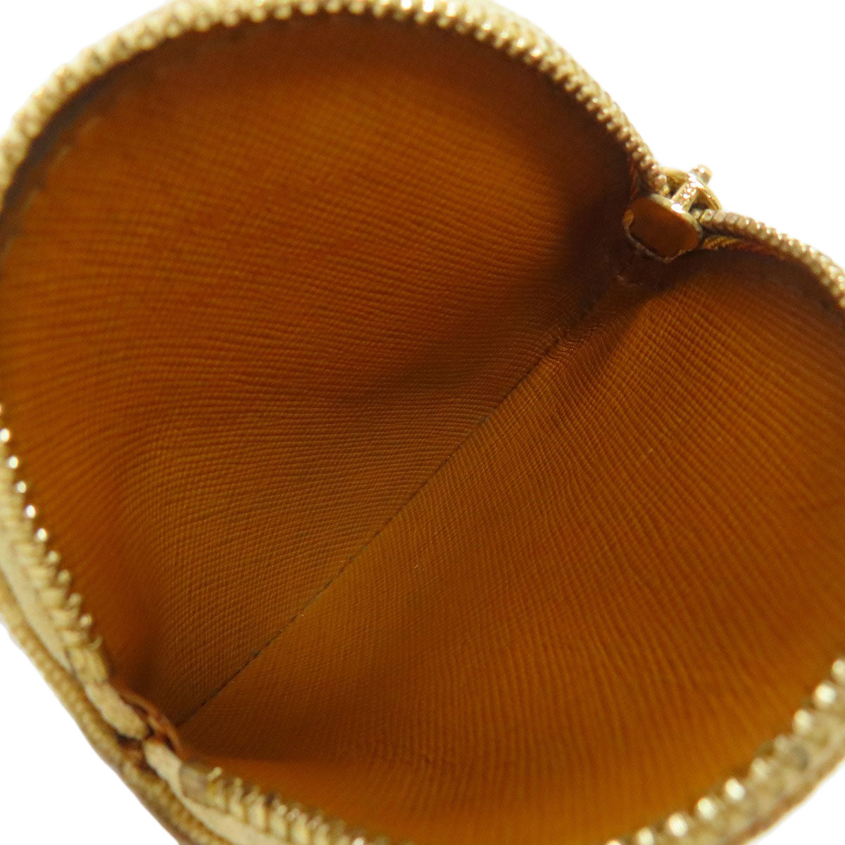 LOUIS VUITTON Coin case M92452 Monogram mini run beige Portonet Ron Women Used