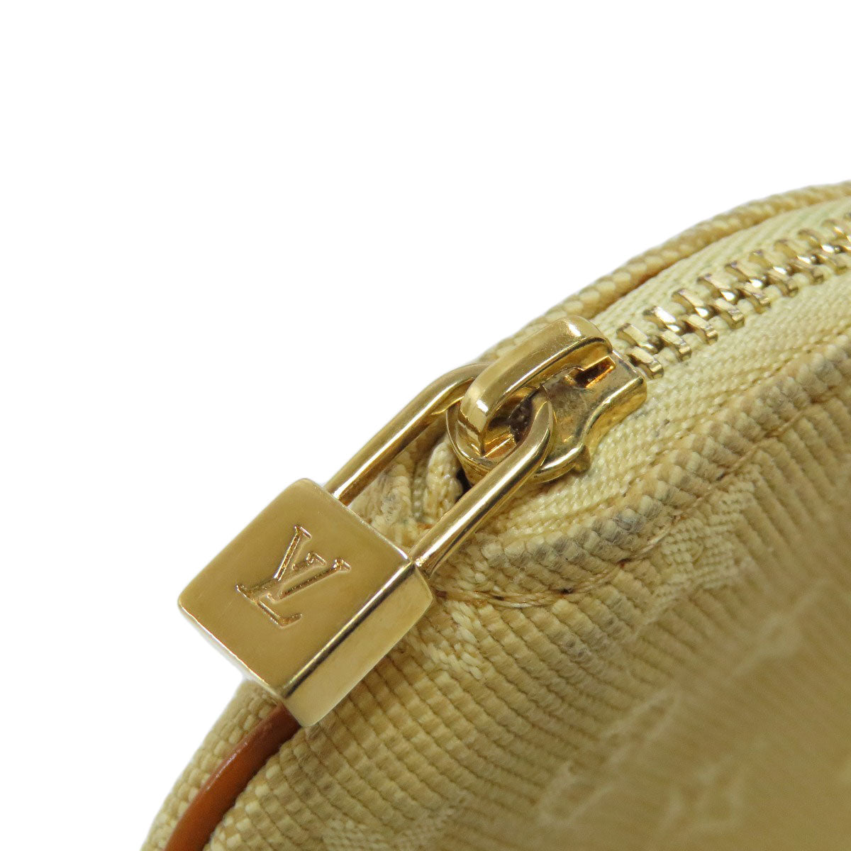 LOUIS VUITTON Coin case M92452 Monogram mini run beige Portonet Ron Women Used