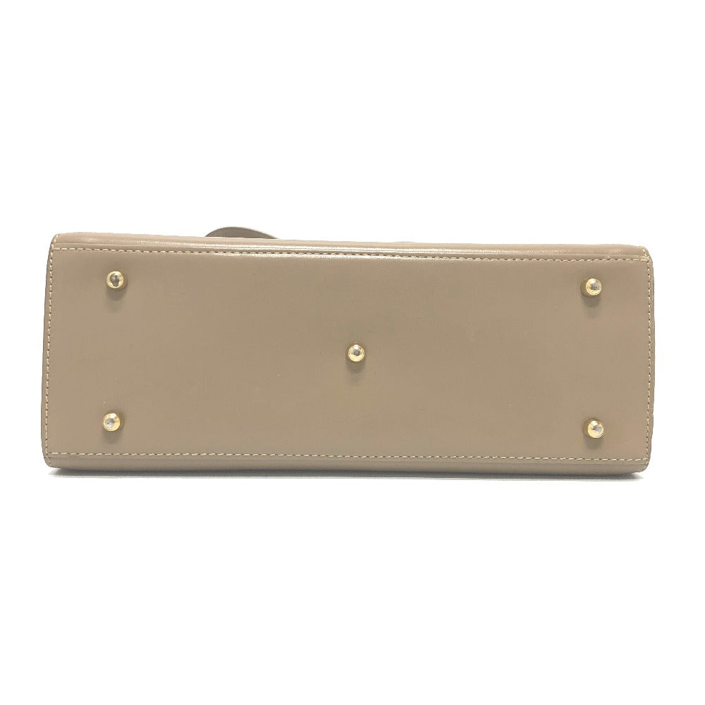 GUCCI Handbag leather beige Lock Women Used