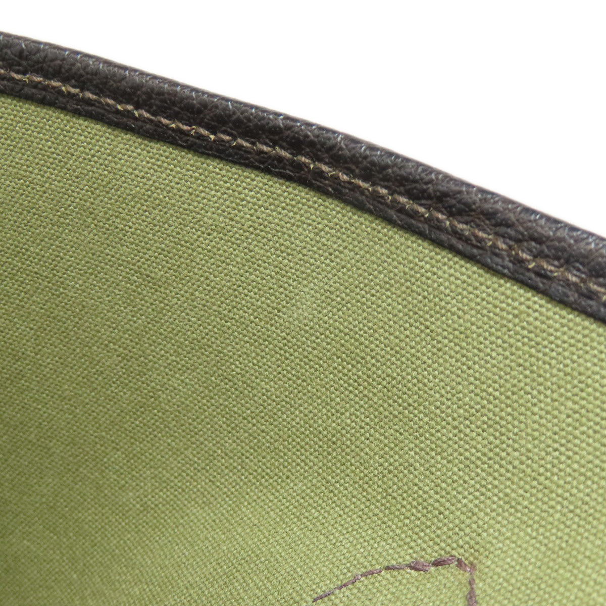 HERMES Tote Bag Towar Officche green Garden Party PM SilverMetal Women Used