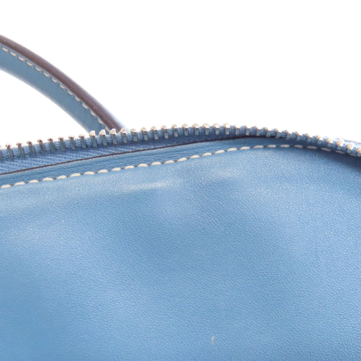 HERMES Handbag Taurillon Clemence blue Bolide 31 Blue Jean SilverMetal Women Used