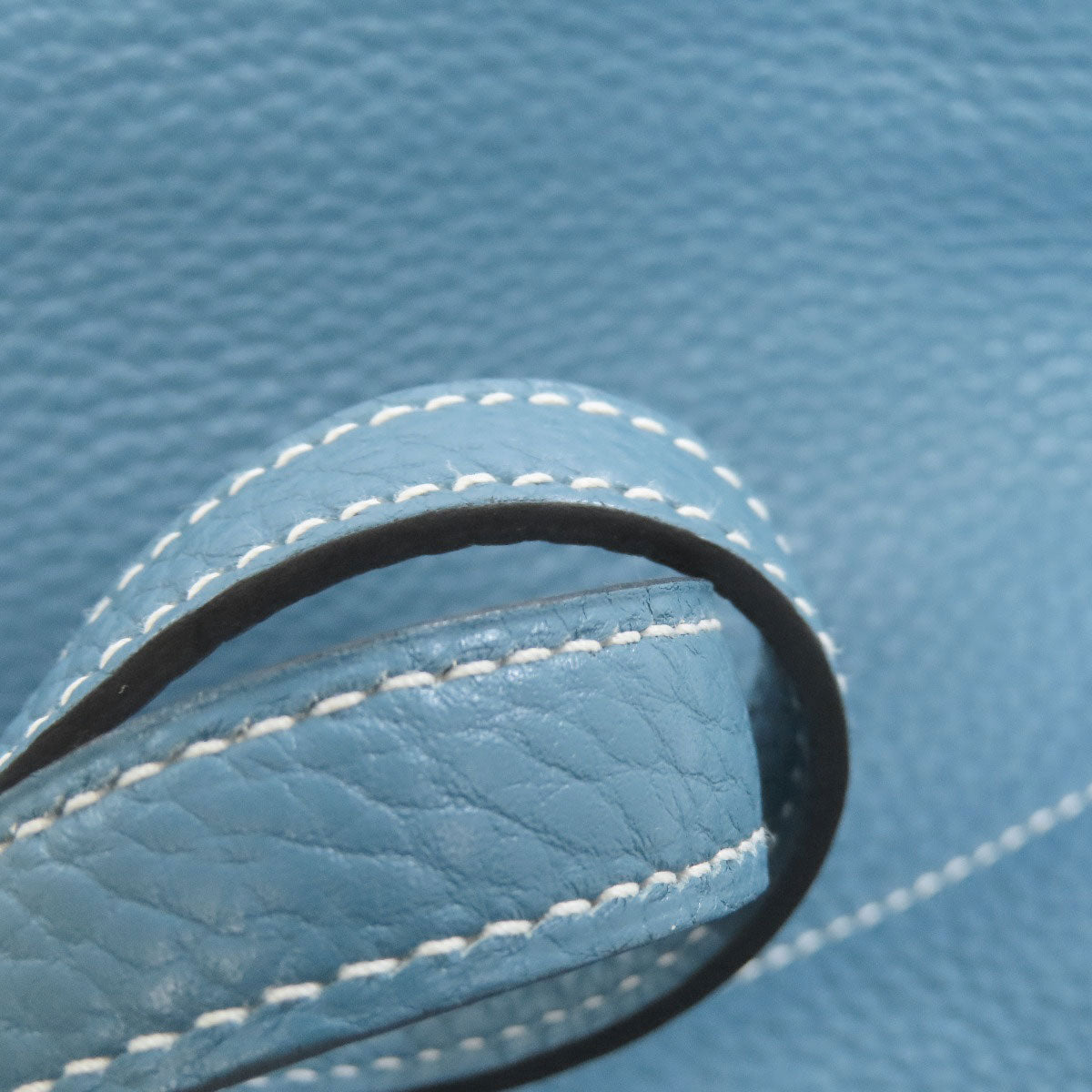 HERMES Handbag Taurillon Clemence blue Bolide 31 Blue Jean SilverMetal Women Used