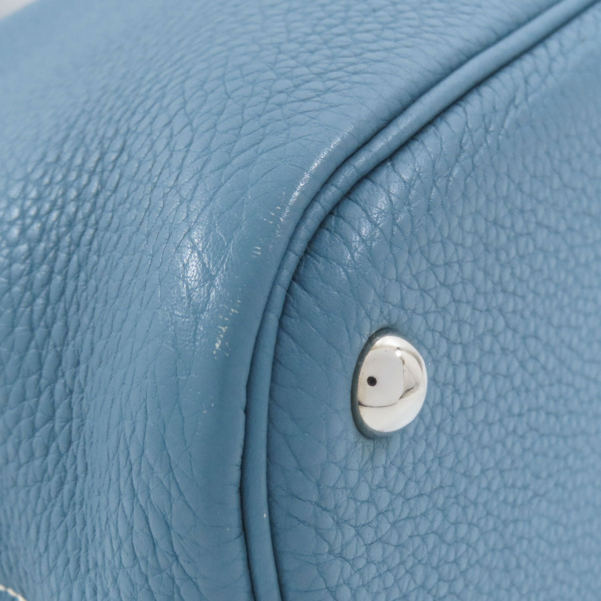 HERMES Handbag Taurillon Clemence blue Bolide 31 Blue Jean SilverMetal Women Used