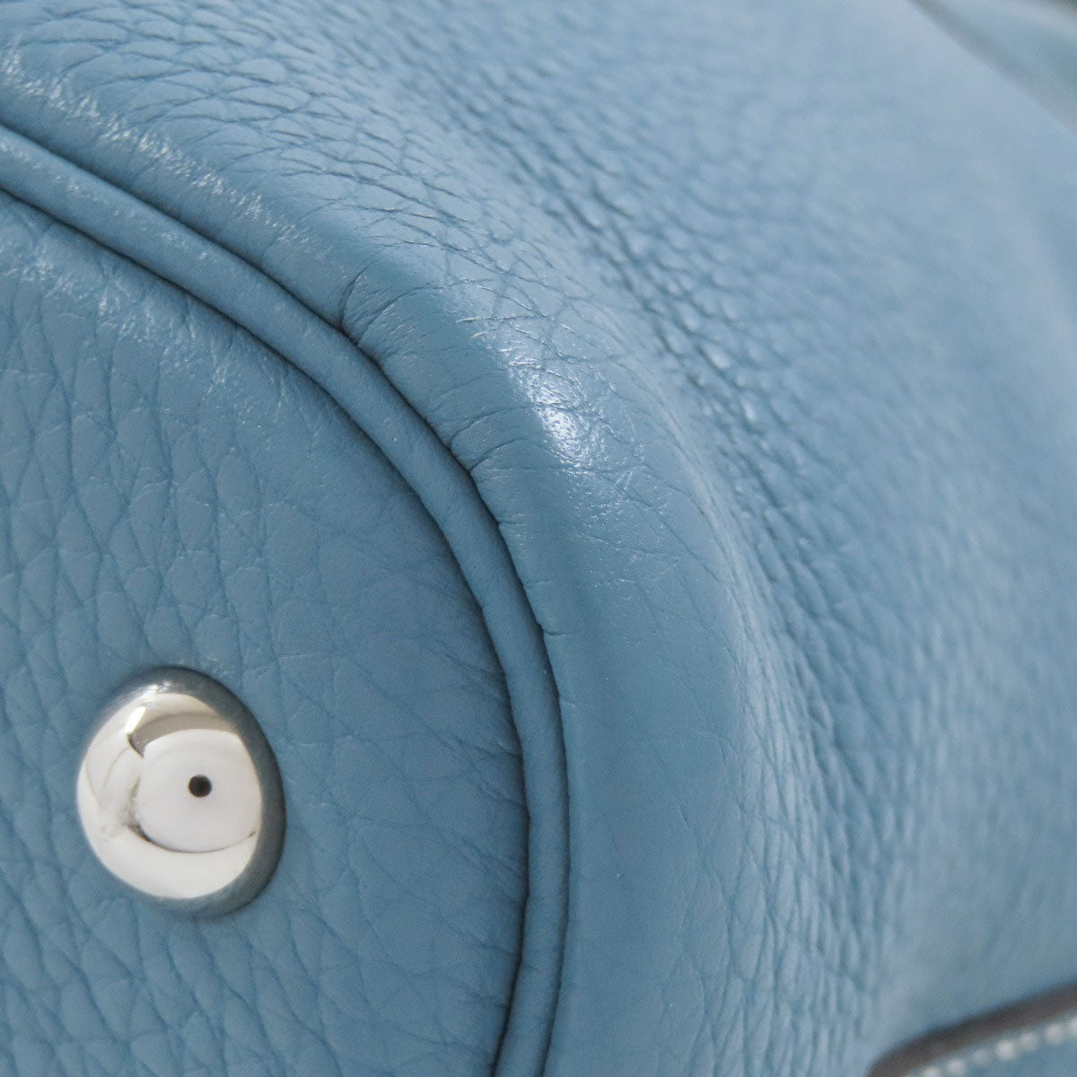 HERMES Handbag Taurillon Clemence blue Bolide 31 Blue Jean SilverMetal Women Used