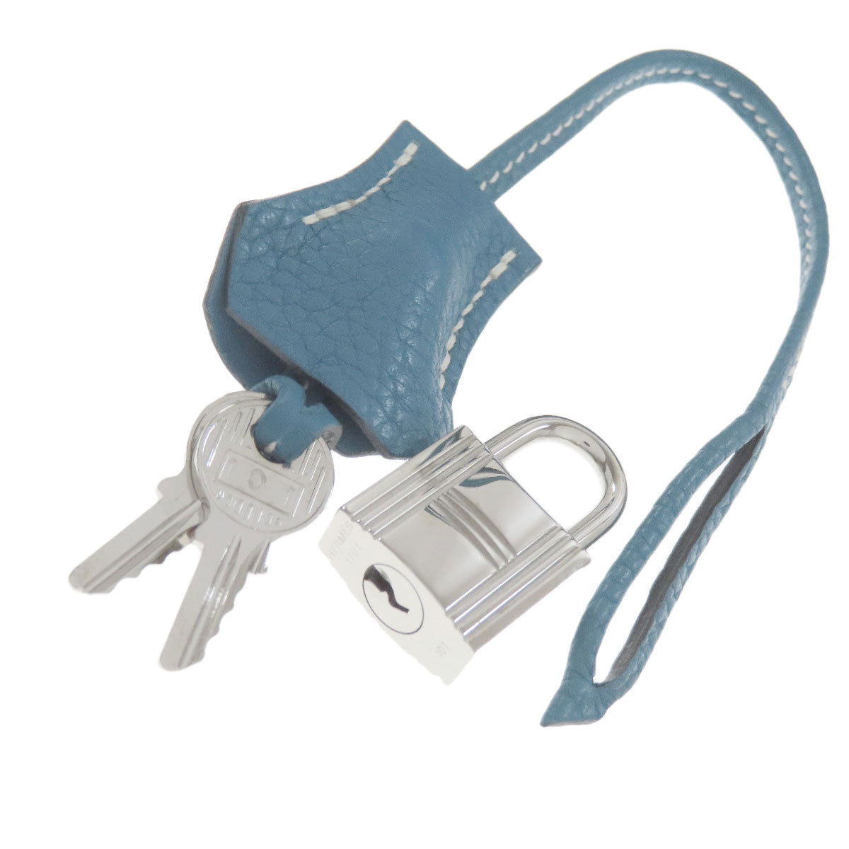 HERMES Handbag Taurillon Clemence blue Bolide 31 Blue Jean SilverMetal Women Used