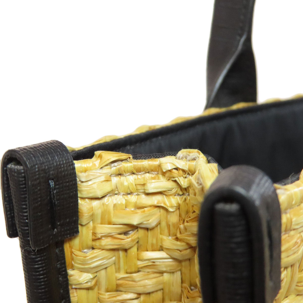 GUCCI Tote Bag 648841 straw beige Children 3D Apple Women Used
