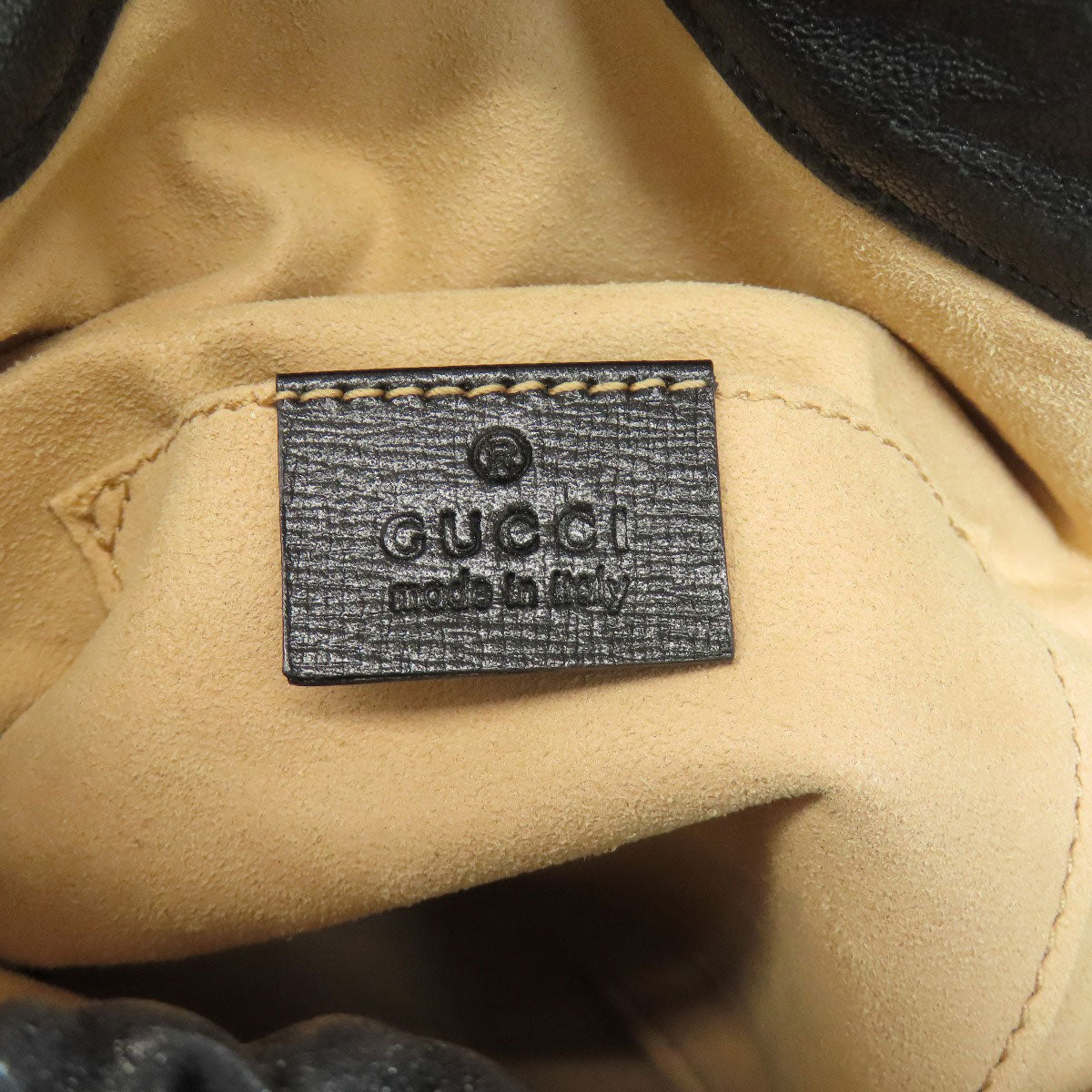 GUCCI Shoulder Bag 602118 leather black Horsebit Bucket Bag Long Shoulder Women Used