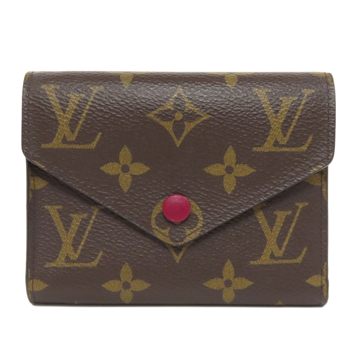 LOUIS VUITTON Bifold Wallet M41938 Monogram canvas Brown Portefeuille Victorine Women Used