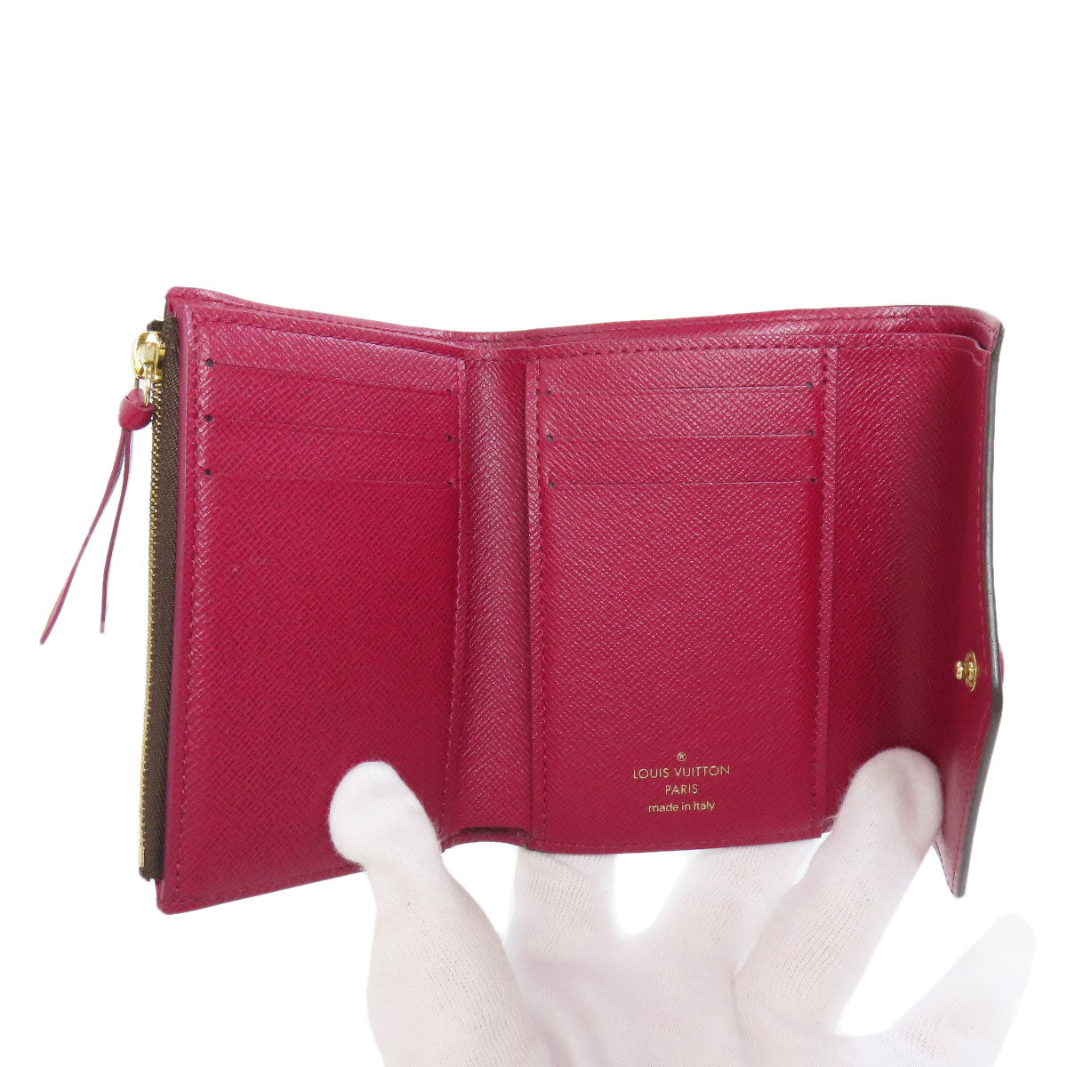 LOUIS VUITTON Bifold Wallet M41938 Monogram canvas Brown Portefeuille Victorine Women Used