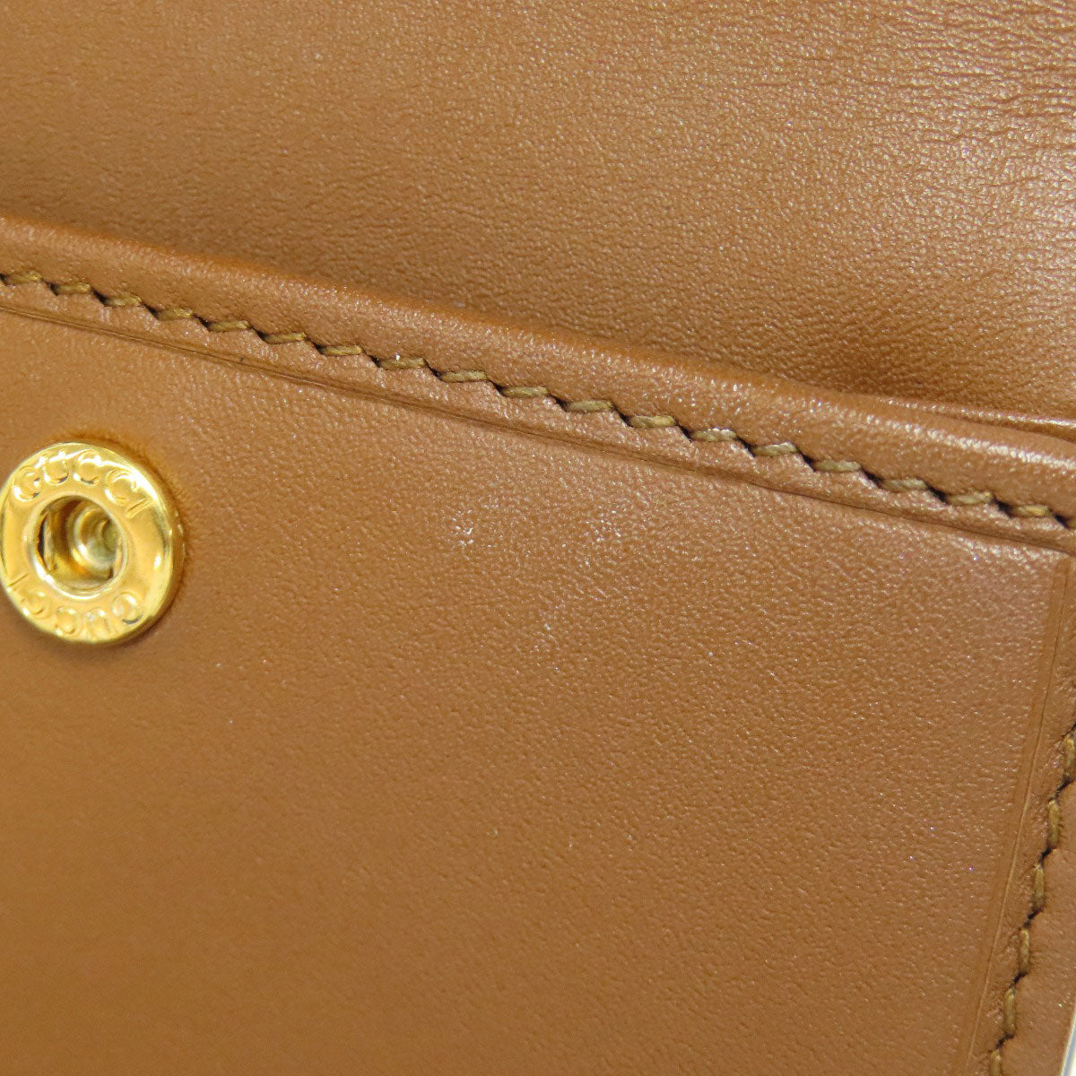GUCCI Bifold Wallet 453155 PVC, Leather Brown GG Supreme Women Used