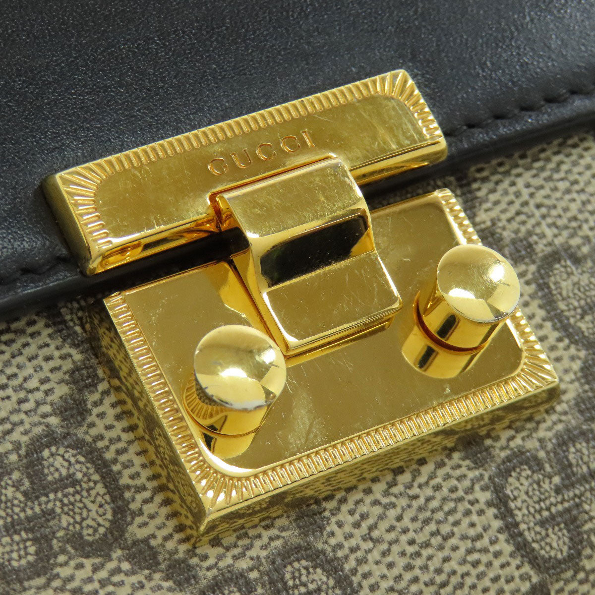 GUCCI Bifold Wallet 453155 PVC, Leather Brown GG Supreme Women Used