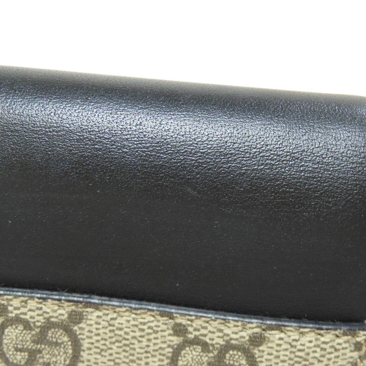 GUCCI Bifold Wallet 453155 PVC, Leather Brown GG Supreme Women Used