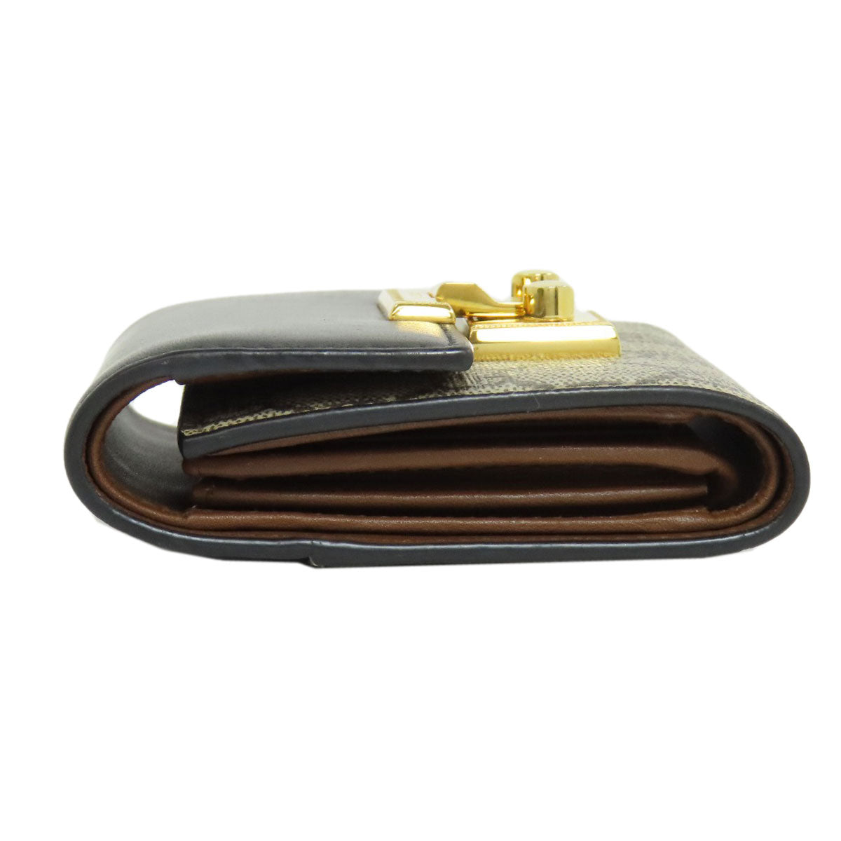 GUCCI Bifold Wallet 453155 PVC, Leather Brown GG Supreme Women Used