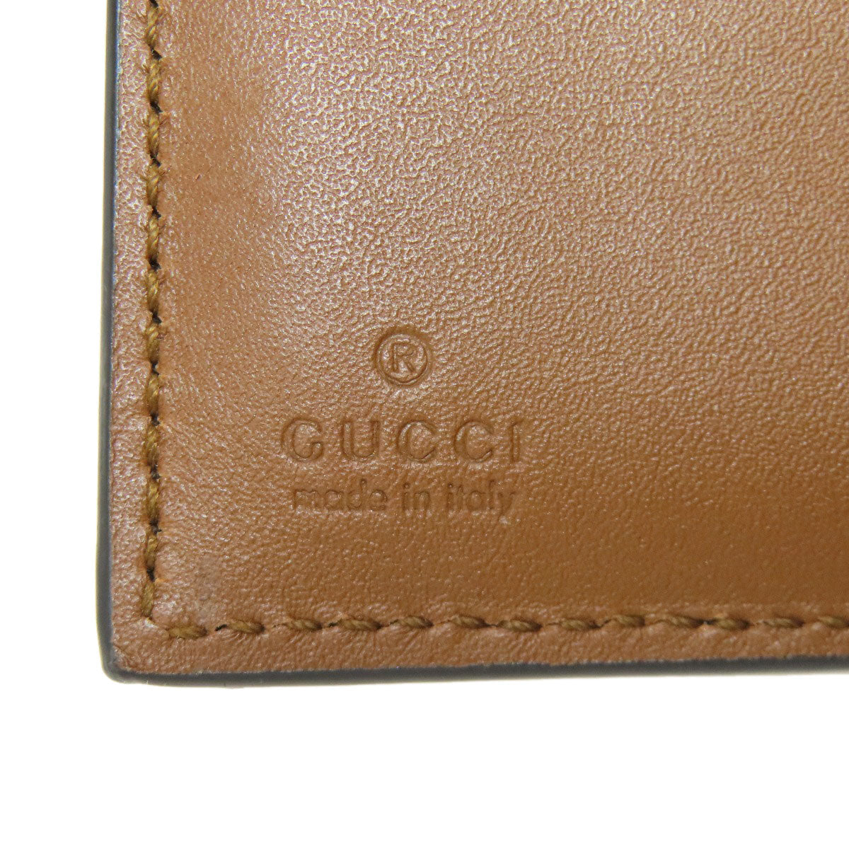 GUCCI Bifold Wallet 453155 PVC, Leather Brown GG Supreme Women Used