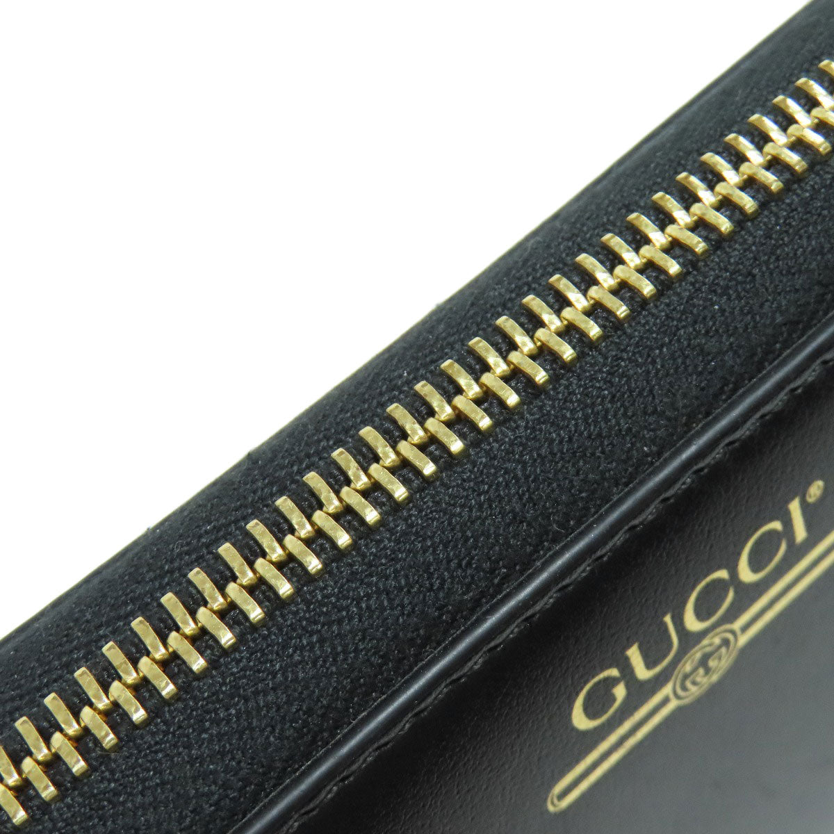 GUCCI Long Wallet Purse 547591 leather black logo Women Used