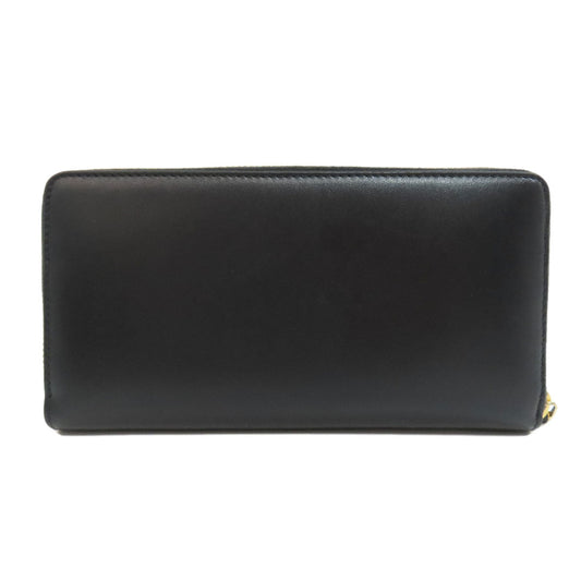 GUCCI Long Wallet Purse 547591 leather black logo Women Used