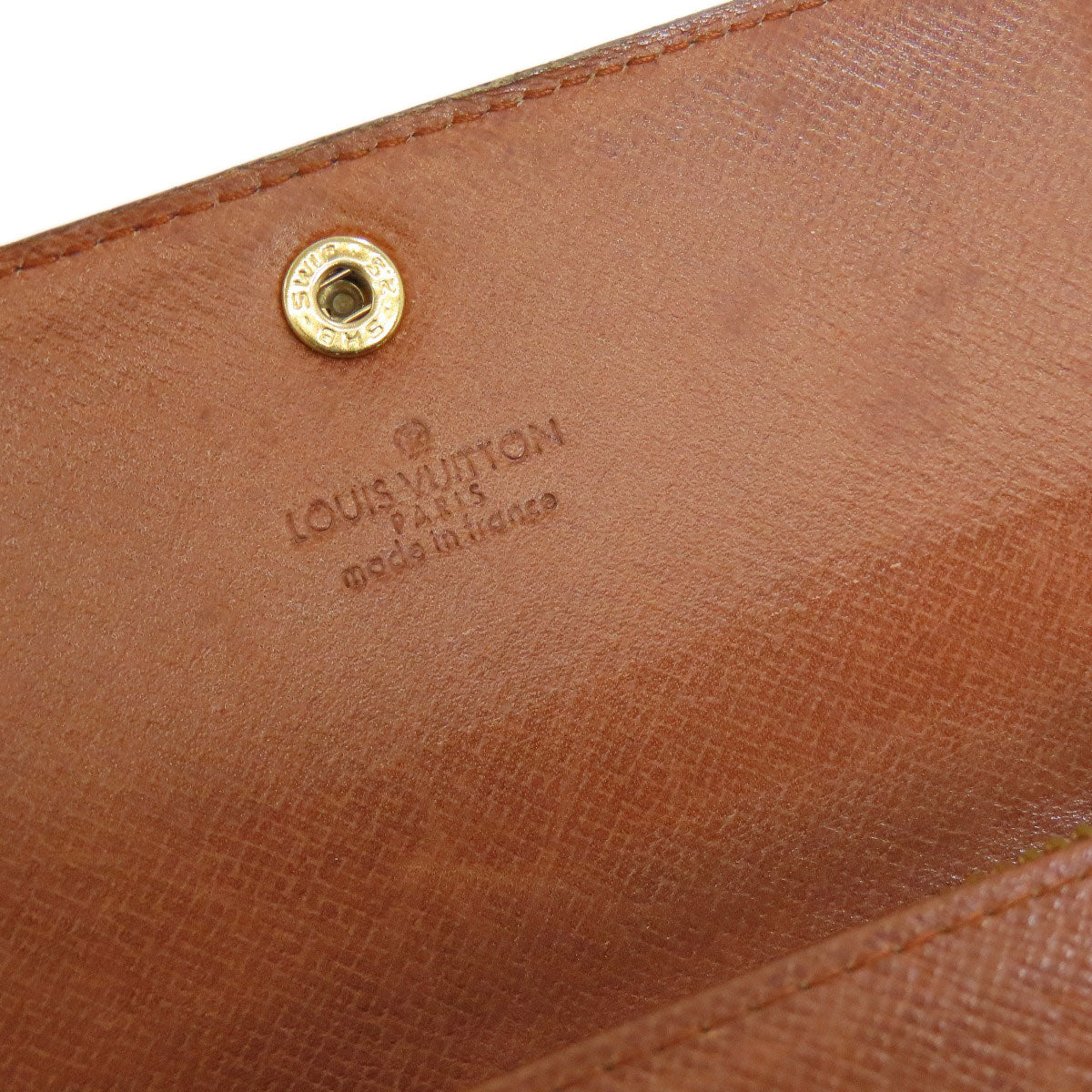 LOUIS VUITTON Bifold Wallet M61735 Monogram canvas Brown Portonet Zip Women Used