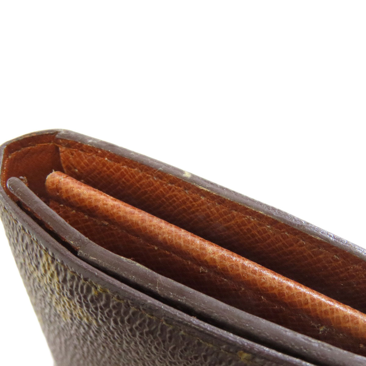 LOUIS VUITTON Bifold Wallet M61735 Monogram canvas Brown Portonet Zip Women Used