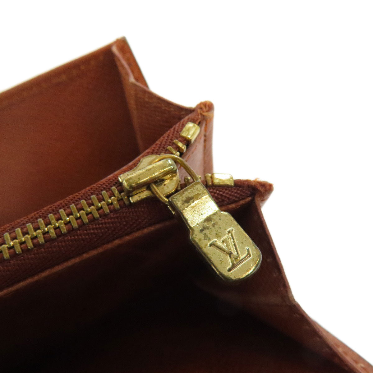 LOUIS VUITTON Bifold Wallet M61735 Monogram canvas Brown Portonet Zip Women Used