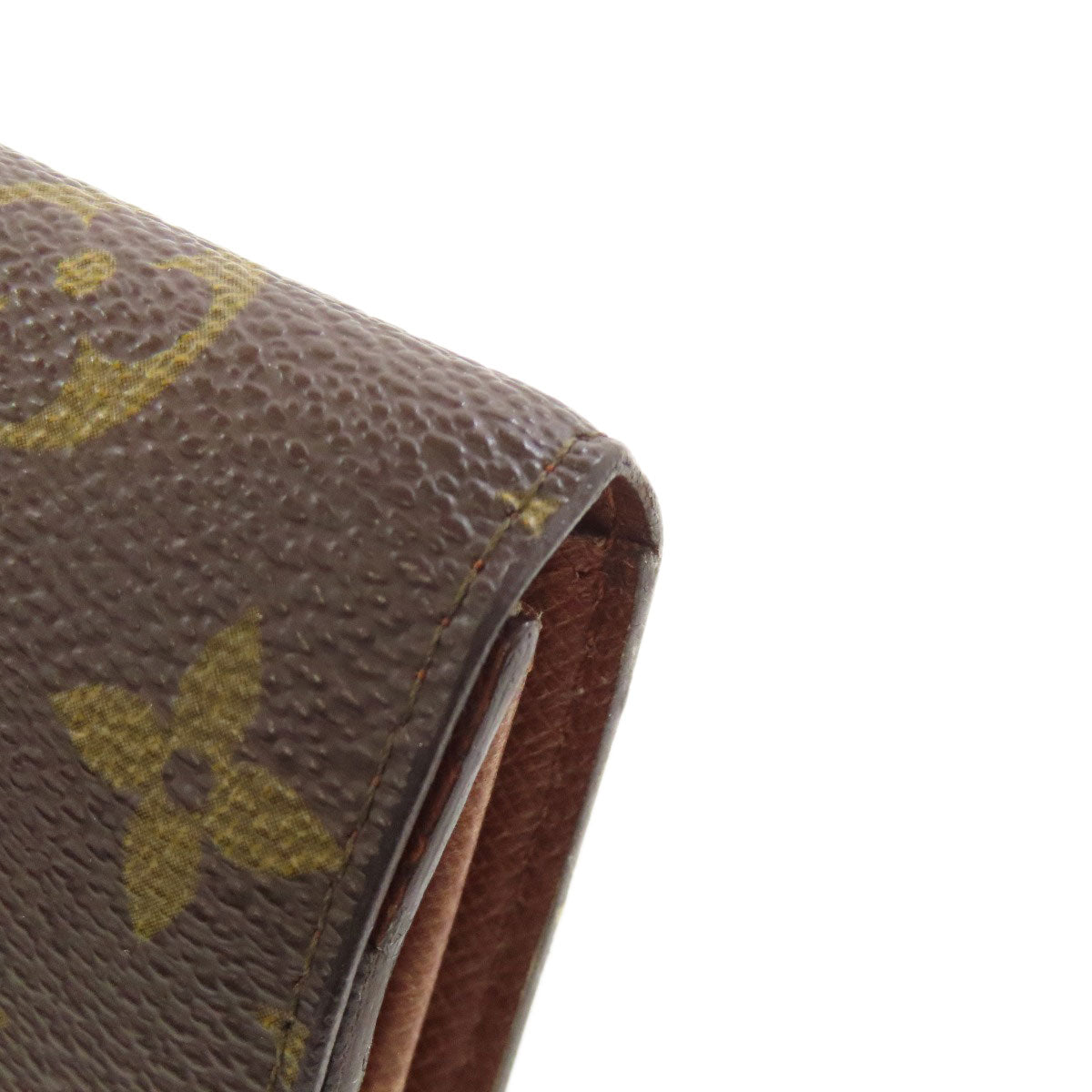 LOUIS VUITTON Bifold Wallet M61735 Monogram canvas Brown Portonet Zip Women Used