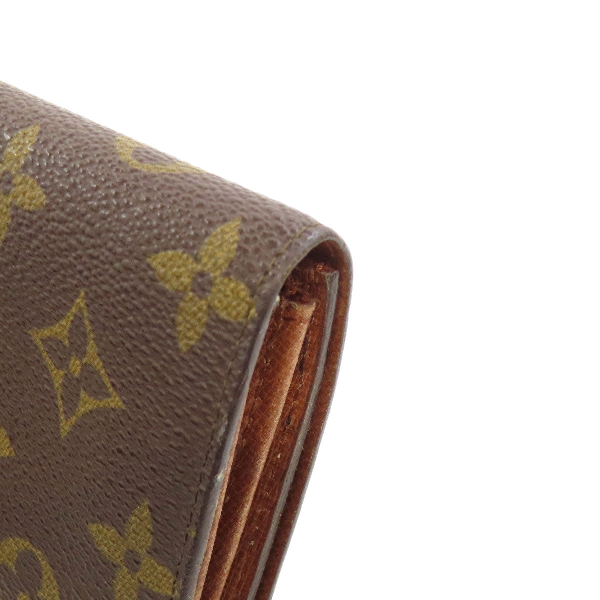 LOUIS VUITTON Bifold Wallet M61735 Monogram canvas Brown Portonet Zip Women Used