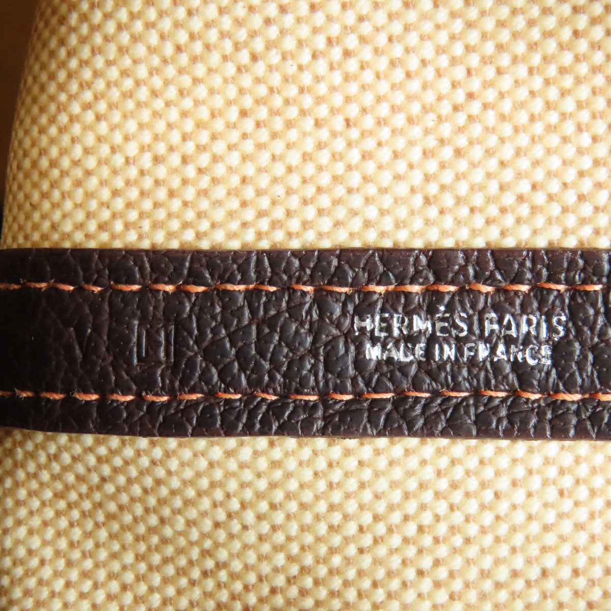 HERMES Handbag Tower ash Brown Garden File SilverMetal Women Used