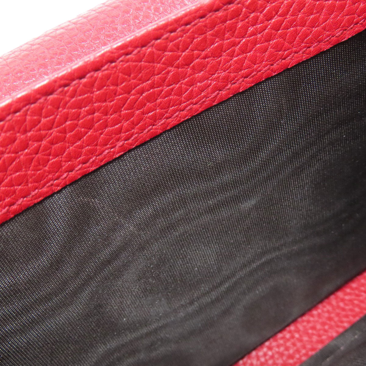 GUCCI Long Wallet Purse 401232 leather Red GG Marmont Chain Wallet Women Used