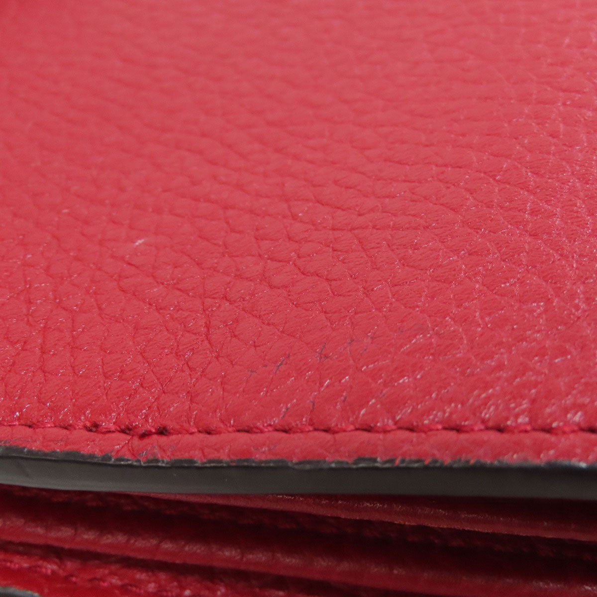 GUCCI Long Wallet Purse 401232 leather Red GG Marmont Chain Wallet Women Used