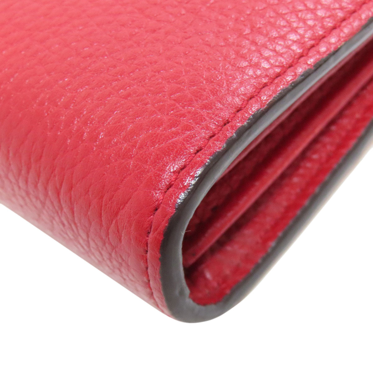 GUCCI Long Wallet Purse 401232 leather Red GG Marmont Chain Wallet Women Used