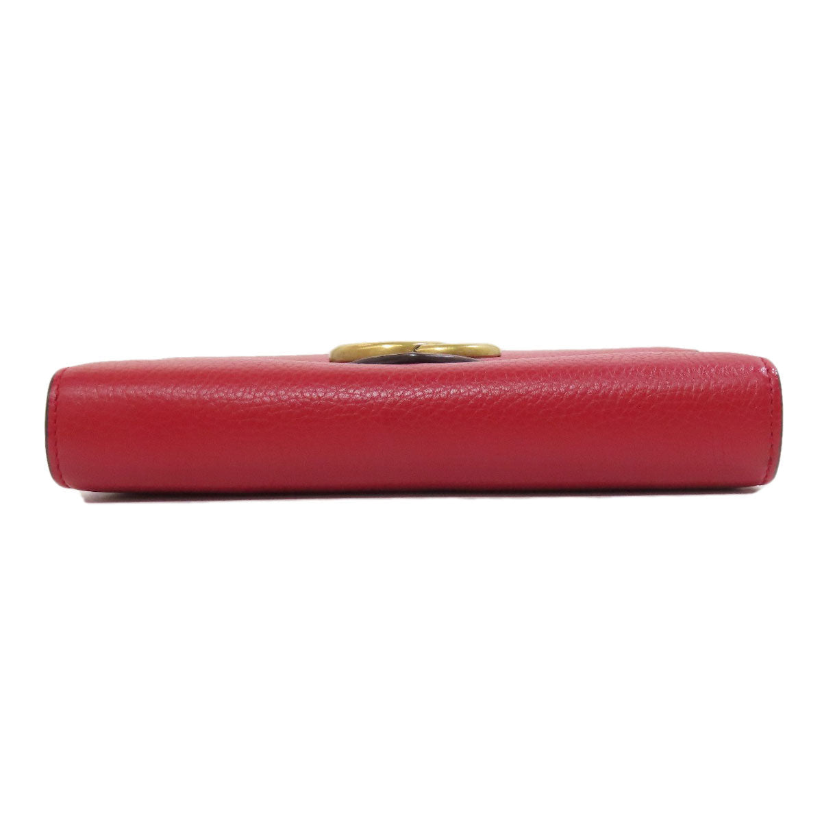 GUCCI Long Wallet Purse 401232 leather Red GG Marmont Chain Wallet Women Used