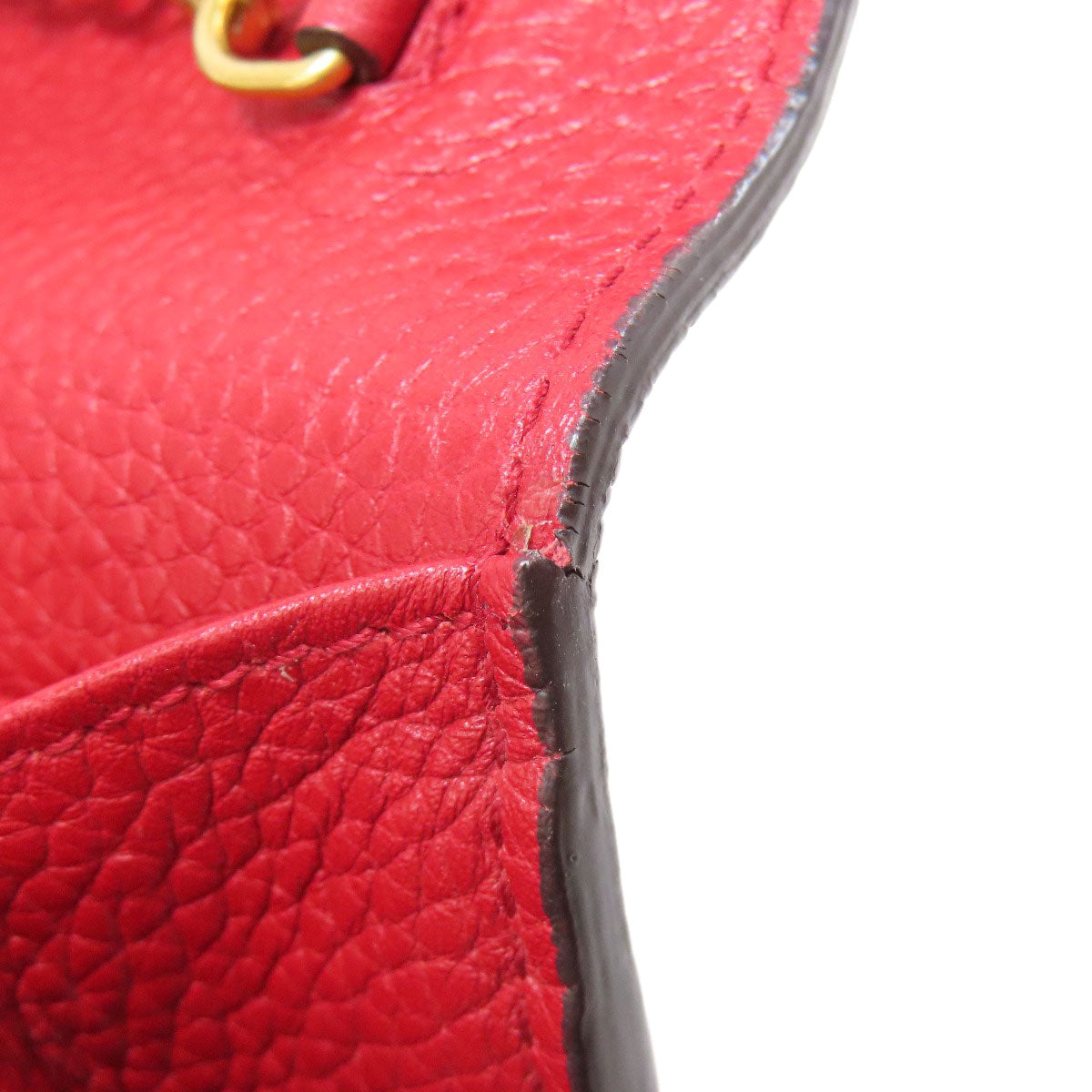 GUCCI Long Wallet Purse 401232 leather Red GG Marmont Chain Wallet Women Used
