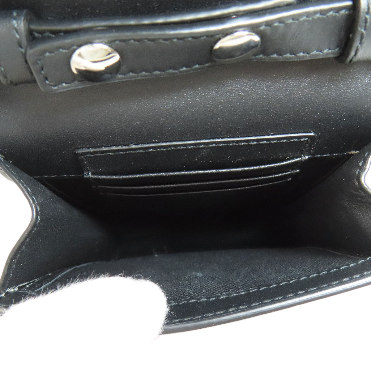 GUCCI Shoulder Bag 631766 PVC black Pochette Women Used