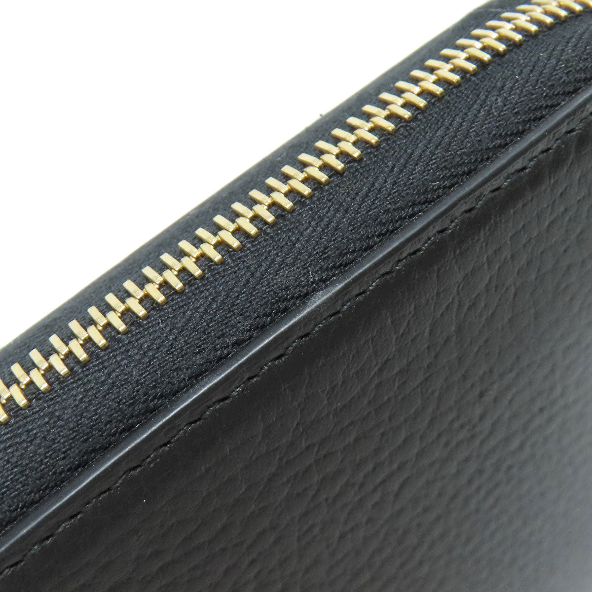 GUCCI Long Wallet Purse 449347 leather black Interlocking G Women Used