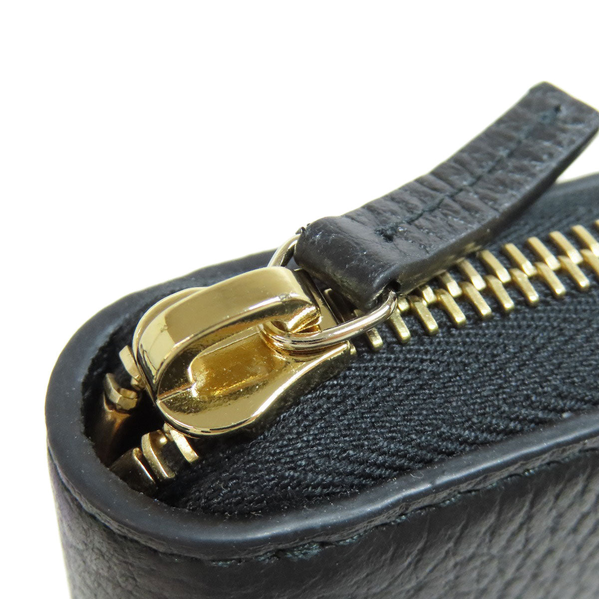 GUCCI Long Wallet Purse 449347 leather black Interlocking G Women Used