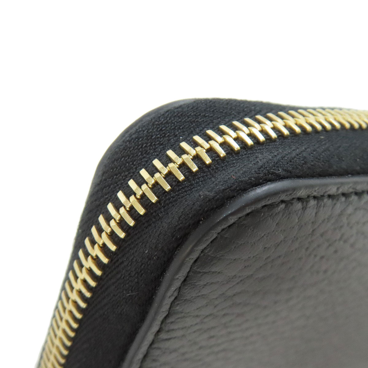 GUCCI Long Wallet Purse 449347 leather black Interlocking G Women Used