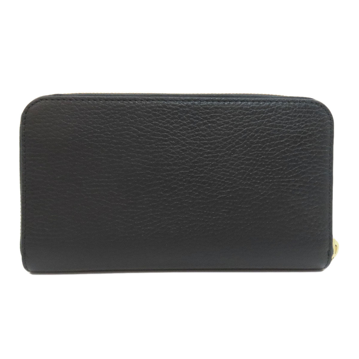GUCCI Long Wallet Purse 449347 leather black Interlocking G Women Used