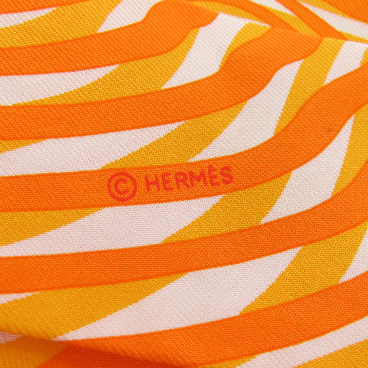 HERMES scarf silk Orange Twilly