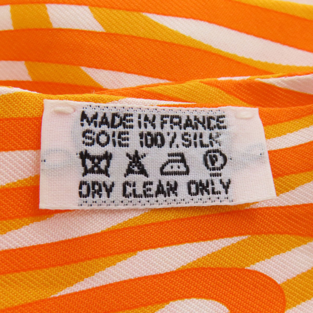 HERMES scarf silk Orange Twilly