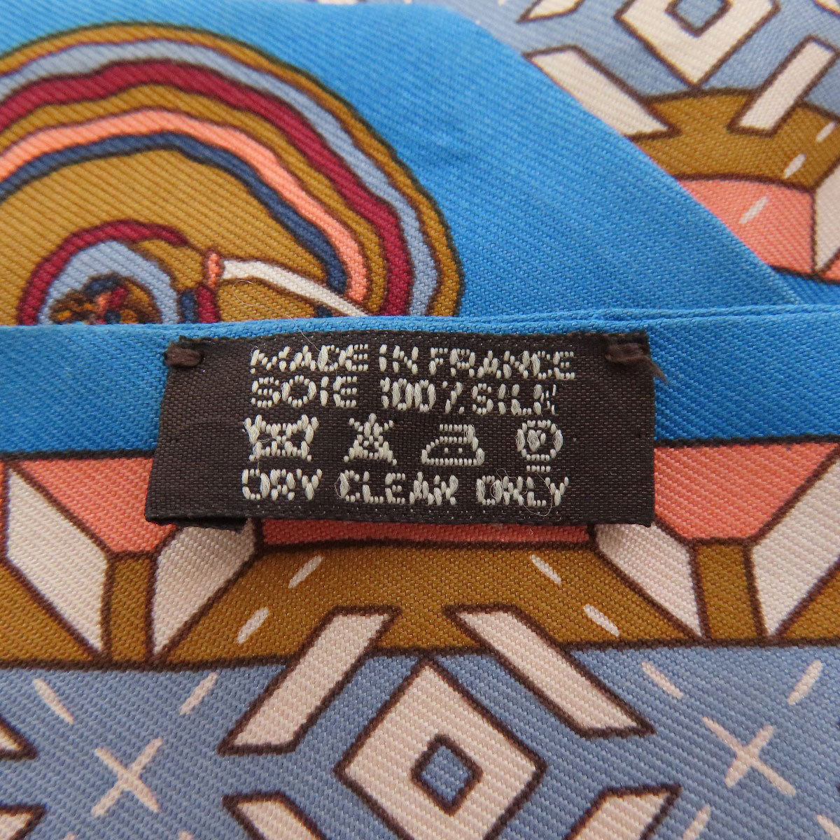 HERMES scarf silk blue Twilly
