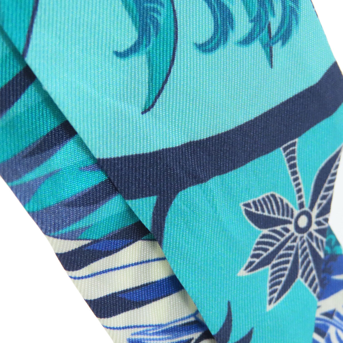 HERMES scarf silk blue Twilly Women Used