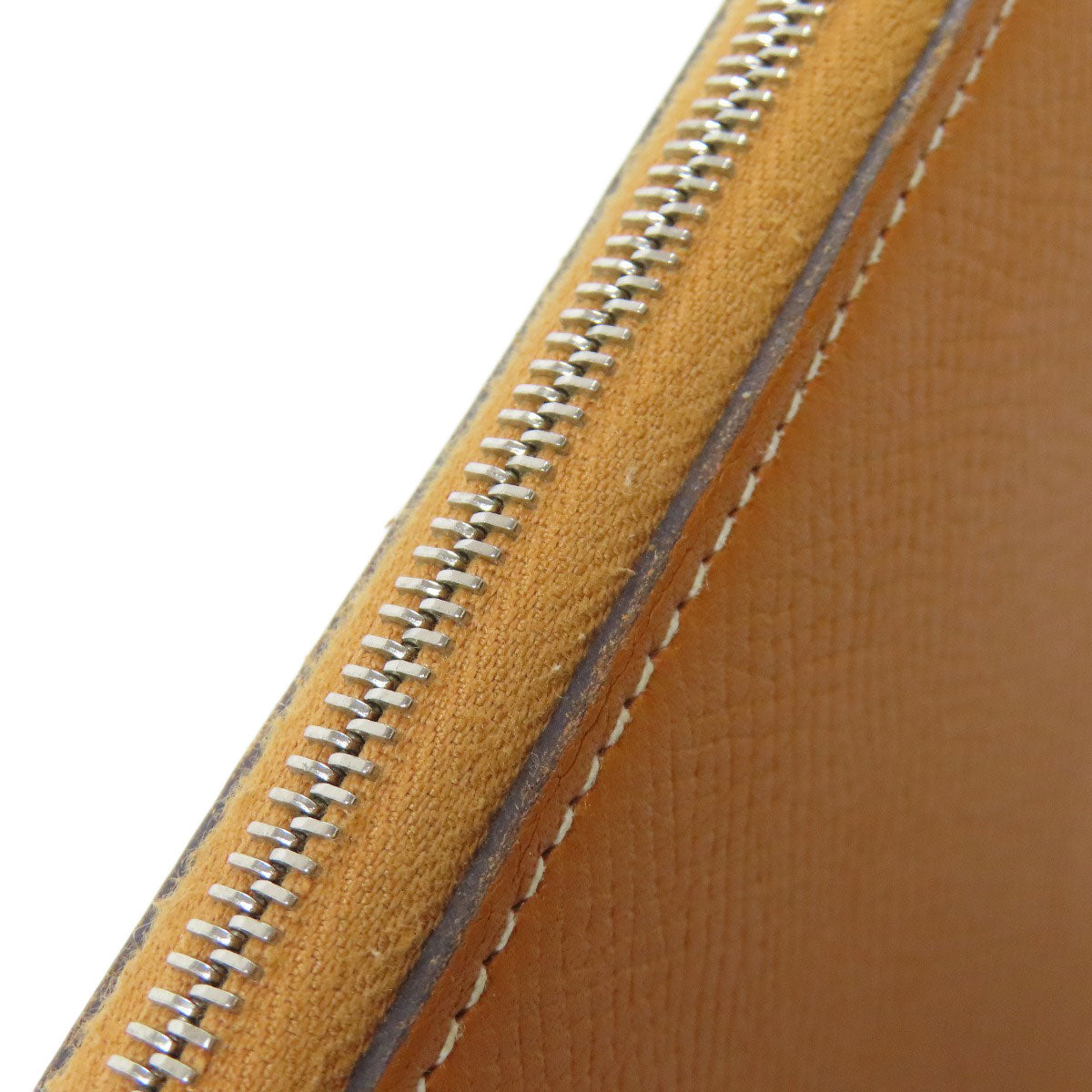 HERMES Long Wallet Purse Epsom Brown Azap Silk In Long Silver Metal