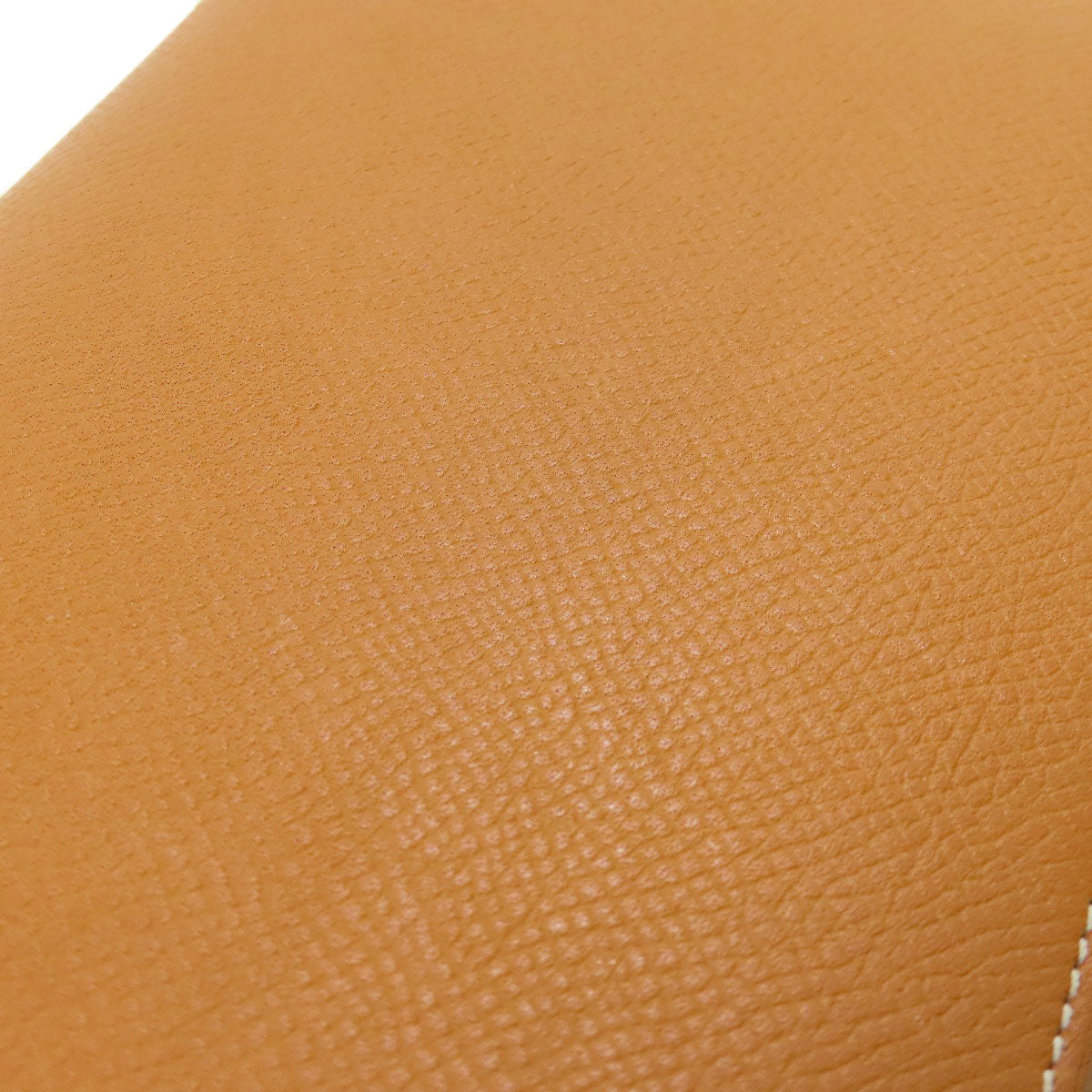 HERMES Long Wallet Purse Epsom Brown Azap Silk In Long Silver Metal