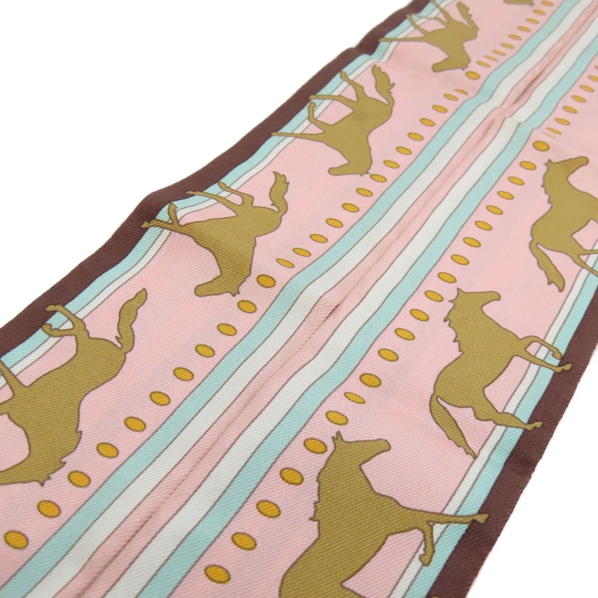 HERMES scarf silk pink Twilly Women Used