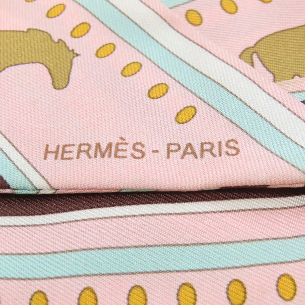 HERMES scarf silk pink Twilly Women Used