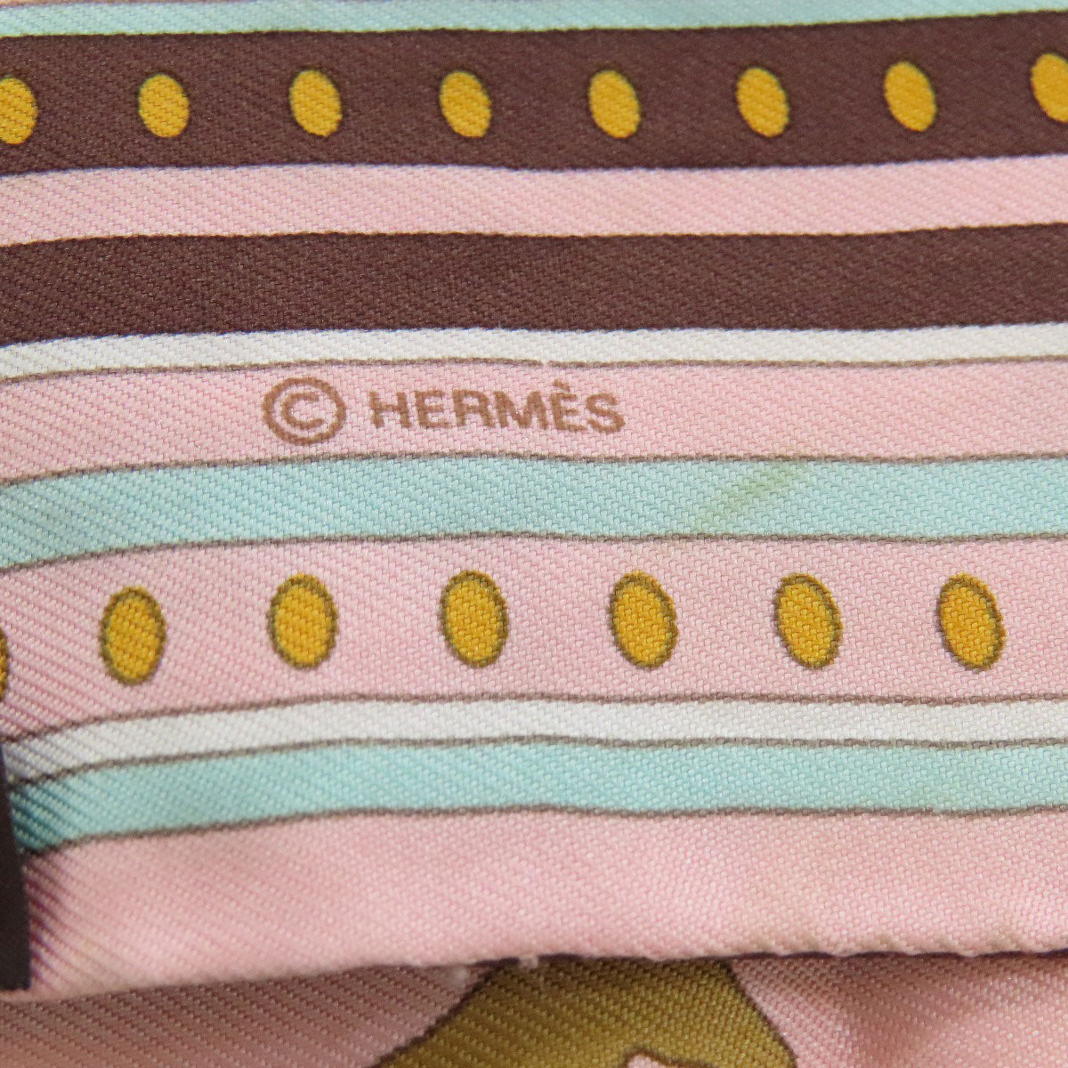 HERMES scarf silk pink Twilly Women Used